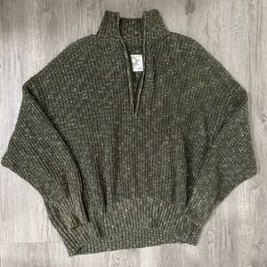 Offline Olive chunky Green Knit Sweater Sz L